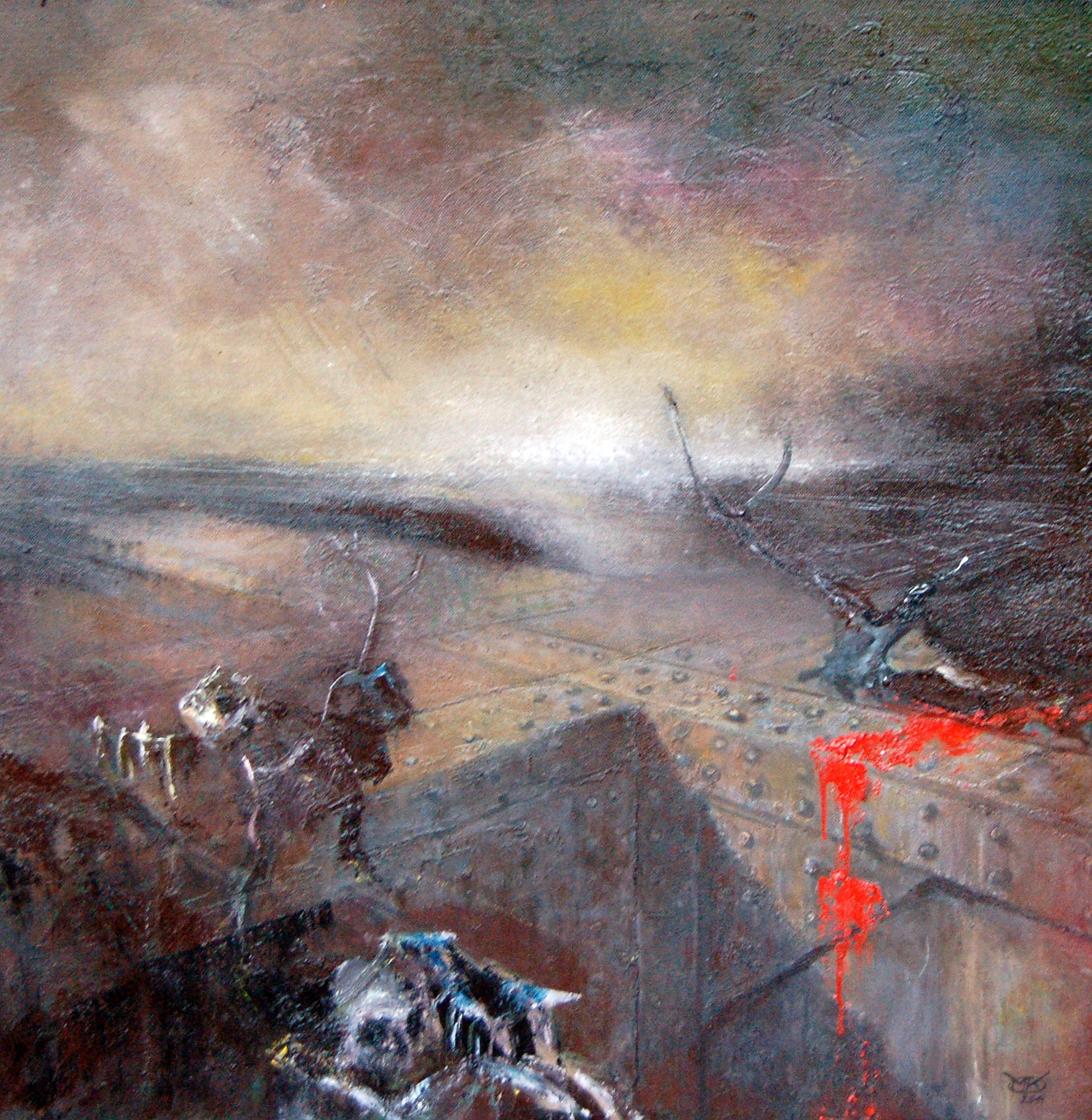 Das Blut des Matadors, Öl auf Leinwand, 70 x70 cm, 2012 corr