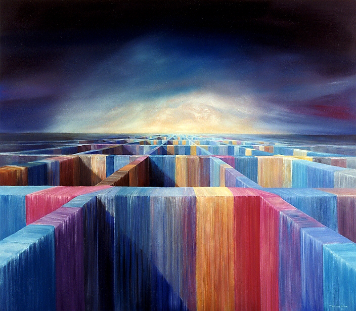 Colors of the Firmament  oil on canvas  140 x 160 cm   55 x 63 in  1998  Location  Spain